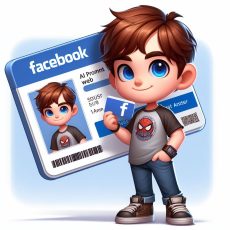 3D ID card of Facebook profile