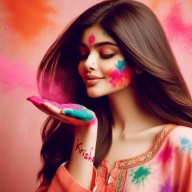 ai prompt for holi with girl